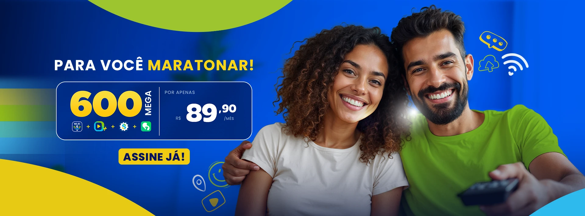Plano Aonet de 600 Mega por R$ 89,90 por mês